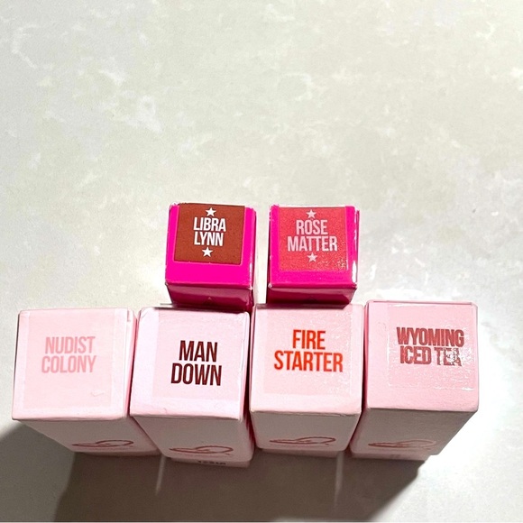 JEFFREE STAR 2 VELOURS LIQUID LIPSTICK GLOSSES 4 VELVET TRAP LIPSTICK BUNDLE - Picture 3 of 14